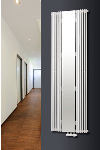 Belfry Heating Andromeda Vertical Designer Radiator Belfry Heating Radiator Colour: White  - Size: 44.5cm H x 60cm W x 7.1cm D Belfry Heating Andromeda Vertical Designer Radiator Belfry Heating Radiator Colour: White  - Size: 44.5cm H x 60cm W x 7.1cm D