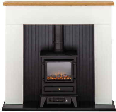 Adam Innsbruck Electric Fire Suite Adam Finish: Satin White  - Size: 101cm H x 48cm W x 2cm D Adam Innsbruck Electric Fire Suite Adam Finish: Satin White  - Size: 101cm H x 48cm W x 2cm D