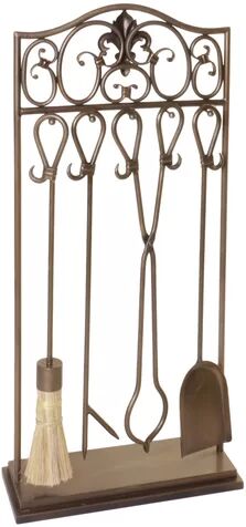 Ophelia & Co. Groveland 4 Piece Iron Fireplace Tool Set Ophelia & Co.  - Size: