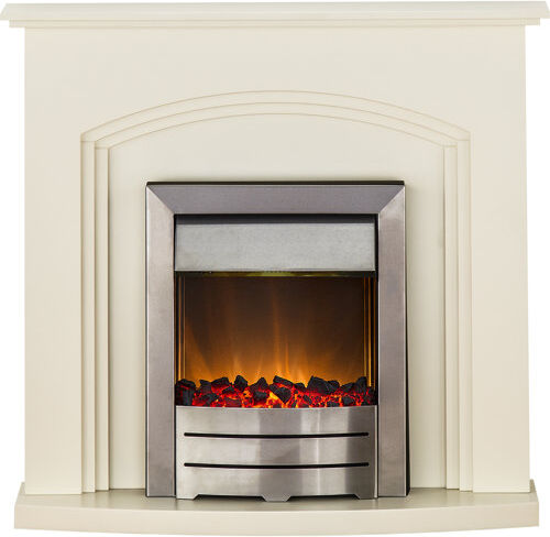 Adam Truro Electric Fire Suite Adam Finish: Chrome  - Size: 112cm H X 121cm W X 38cm D Adam Truro Electric Fire Suite Adam Finish: Chrome  - Size: 112cm H X 121cm W X 38cm D