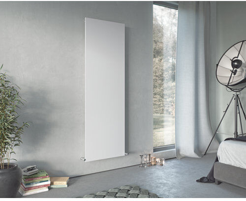 Belfry Heating Andrew Vertical Flat Panel Radiator Belfry Heating Radiator Colour: White, Size: 150cm H x 45cm W x 7.4cm D  - Size: 180cm H x 60cm W x 7.4cm D Belfry Heating Andrew Vertical Flat Panel Radiator Belfry Heating Radiator Colour: White, Size: 150cm H x 45cm W x 7.4cm D  - Size: 180cm H x 60cm W x 7.4cm D