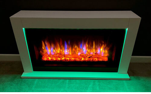 Suncrest Lumley Electric Fire Suite Suncrest  - Size: 87cm H X 81cm W X 25cm D Suncrest Lumley Electric Fire Suite Suncrest  - Size: 87cm H X 81cm W X 25cm D