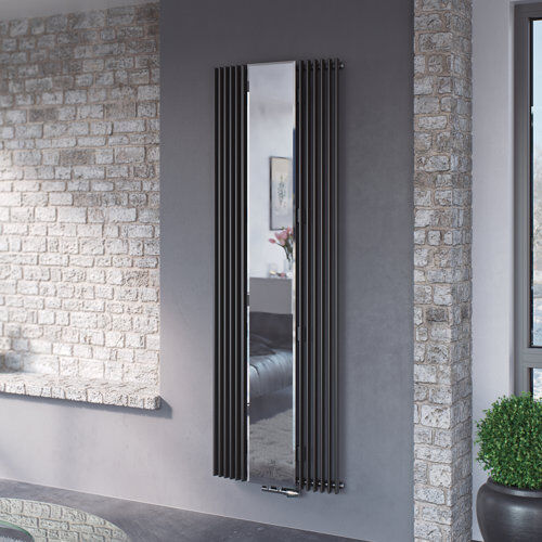 Belfry Heating Andromeda Vertical Designer Radiator Belfry Heating Radiator Colour: Anthracite  - Size: 44.5cm H x 150cm W x 7.1cm D Belfry Heating Andromeda Vertical Designer Radiator Belfry Heating Radiator Colour: Anthracite  - Size: 44.5cm H x 150cm W x 7.1cm D
