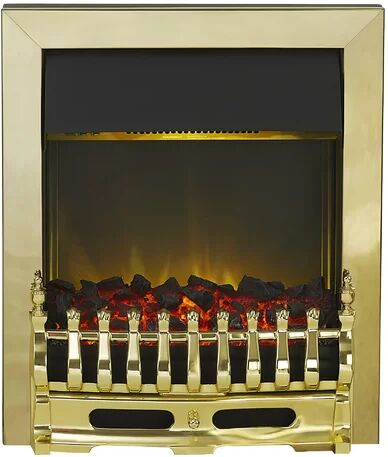 Adam Blenheim Electric Inset Fire Adam Finish: Brass  - Size: 93cm H X 100cm W X 30cm D