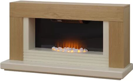 Adam Carrera Electric Fire Suite Adam Finish: Oak/Cream  - Size: 76cm H x 36cm W x 2cm D