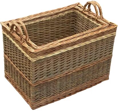 August Grove Hartste 2 Piece Willow Log Carrier Set August Grove  - Size: Mini (Under 40cm High) August Grove Hartste 2 Piece Willow Log Carrier Set August Grove  - Size: Mini (Under 40cm High)