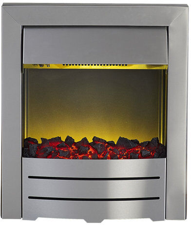 Adam Colorado Electric Inset Fire Adam Finish: Brushed Steel  - Size: 59cm H X 48cm W X 20cm D Adam Colorado Electric Inset Fire Adam Finish: Brushed Steel  - Size: 59cm H X 48cm W X 20cm D