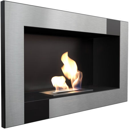 Kratki Dorsey Recessed Wall Mounted Bio Ethanol Fire Kratki Size: 40.5cm H x 86.5cm W x 19.5cm D  - Size: 86cm H X 19cm W X 40cm D Kratki Dorsey Recessed Wall Mounted Bio Ethanol Fire Kratki Size: 40.5cm H x 86.5cm W x 19.5cm D  - Size: 86cm H X 19cm W X 40cm D