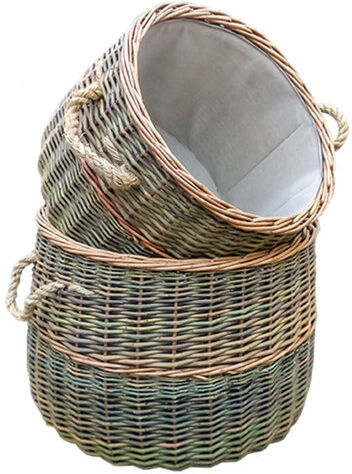 August Grove Hicksley 2 Piece Willow Log Carrier Set August Grove  - Size: Rectangle 80 x 150cm August Grove Hicksley 2 Piece Willow Log Carrier Set August Grove  - Size: Rectangle 80 x 150cm