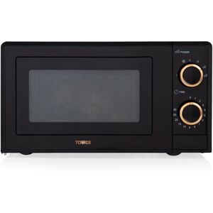 Tower T24029RG 17L Manual Microwave with 700W Power Output and 6 Power Levels pink/black 24.3 H x 44.6 W x 32.3 D cm