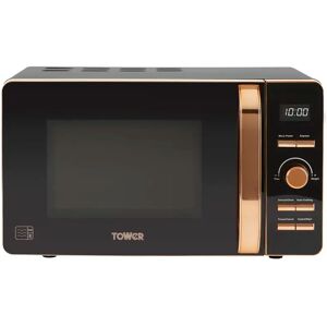 Tower Digital Microwave with 60-Minute Timer and 8 Autocook Settings, 20L, 800W black 25.6 H x 45.0 W x 29.7 D cm