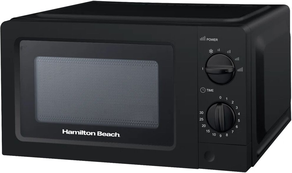 Hamilton Beach 700W 20L Microwave Glass Door black 24.3 H x 36.2 W x 46.6 D cm