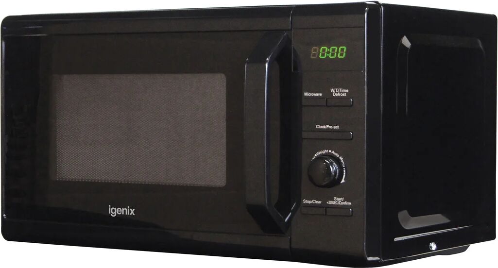 Igenix 20 Litre 800W Digital Microwave black 25.8 H x 44.0 W x 35.7 D cm