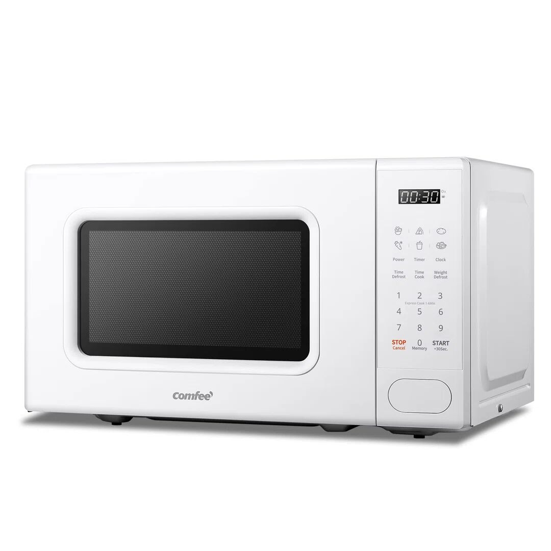 Living And Home 44cm 20m³ L External Accent Microwave with Sensor Cooking and Air Frying Capability white 25.9 H x 44.0 W x 31.9 D cm