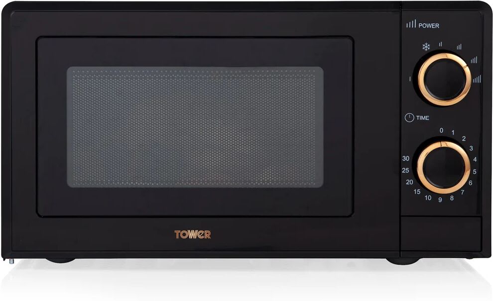 Tower T24029RG 17L Manual Microwave with 700W Power Output and 6 Power Levels pink/black 24.3 H x 44.6 W x 32.3 D cm