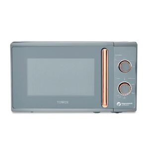 Tower Cavaletto Manual Microwave with 5 Power Levels & 35 Minute Timer, 800W, 20L gray 25.8 H x 44.0 W x 34.5 D cm
