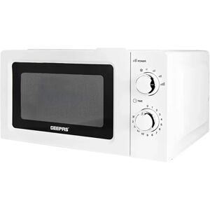 Geepas 20L Solo Manual Microwave, 700W white 24.0 H x 34.0 W x 44.0 D cm