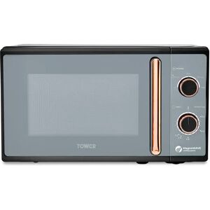 Tower Cavaletto Manual Microwave with 5 Power Levels & 35 Minute Timer, 800W, 20L, black 25.8 H x 44.0 W x 34.5 D cm