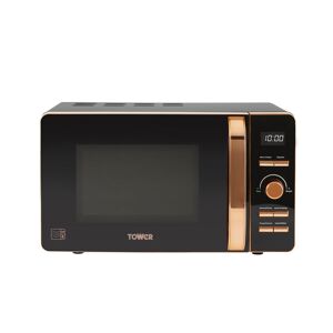 Tower Digital Microwave with 60-Minute Timer and 8 Autocook Settings, 20L, 800W black 25.6 H x 45.0 W x 29.7 D cm