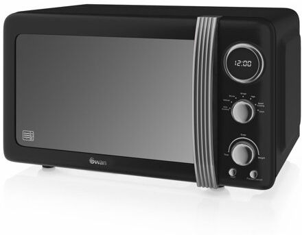 Swan Retro 20 L 800W Countertop Microwave Swan Colour: Black  - Size: H45 x L140 x W80cm Swan Retro 20 L 800W Countertop Microwave Swan Colour: Black  - Size: H45 x L140 x W80cm