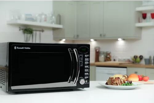 Russell Hobbs 17 L 700W Countertop Microwave Russell Hobbs Colour: Black  - Size: 32cm H X 25cm W X 30cm D