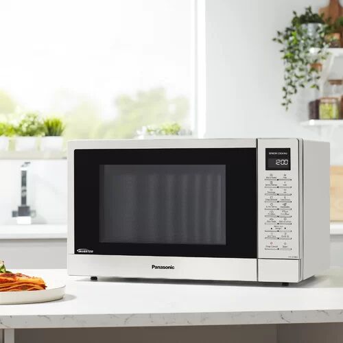 Panasonic 32 L 1000W Countertop Microwave Panasonic Colour: White  - Size: 105cm H X 32cm W X 31cm D