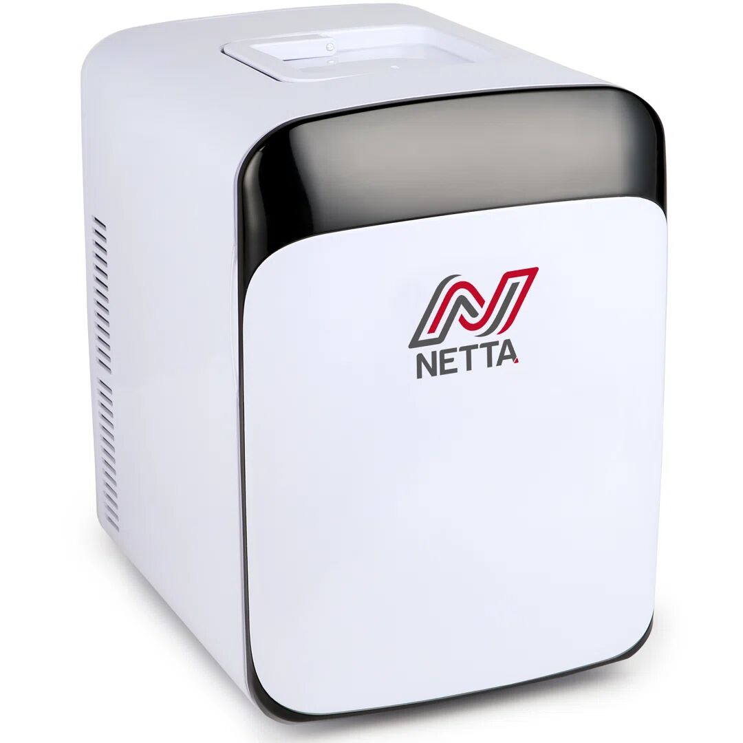 NETTA 15L Portable White Mini Fridge With Cooling And Warming Function   AC/DC 12V black/brown/white 38.0 H x 33.0 W x 27.0 D cm