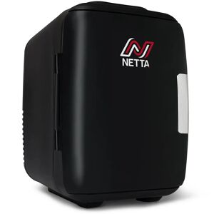 NETTA Mini Fridge 5L - Beer Drinks Portable Small Fridge - For Bedroom, Skincare, Office With Cooling And Warming Function - AC/DC Portable - Black black 27.3 H x 26.0 W x 18.4 D cm