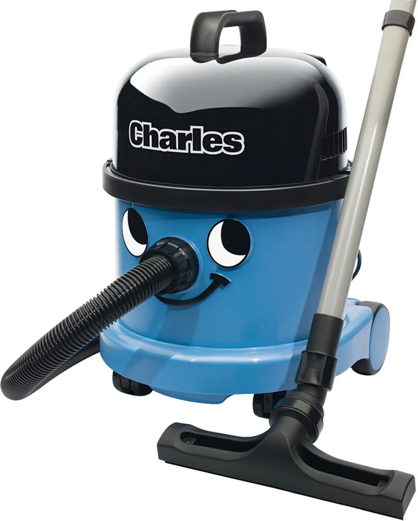 Numatic Henry Charles Wet and Dry Cylinder Vacuum Cleaner blue 61.8 H x 3.8 W x 37.5 D cm