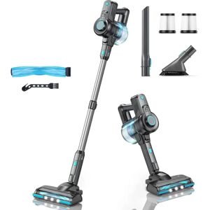 Hacbop Retro Cordless Vacuum Cleaner, 6-In-1 Self-Standing Stick Vacuum Cleaner, Powerful Cordless Vacuum With LED Light gray 44.0 H x 33.0 W x 18.8 D cm