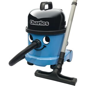 Numatic Henry Charles Wet and Dry Cylinder Vacuum Cleaner blue 61.8 H x 3.8 W x 37.5 D cm