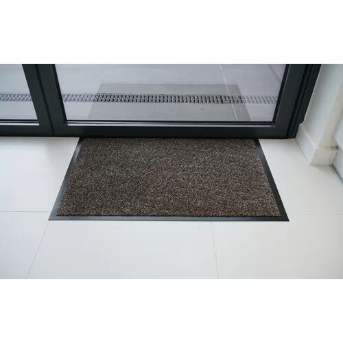 Symple Stuff Stacy Dirt PVC Rubber Edged Barrier Doormat Symple Stuff Mat Size: Rectangle 100 x 150cm, Colour: Brown  - Size: Large Symple Stuff Stacy Dirt PVC Rubber Edged Barrier Doormat Symple Stuff Mat Size: Rectangle 100 x 150cm, Colour: Brown  - Size: Large