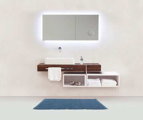 Brayden Studio Mona Bath Mat Brayden Studio Colour: Blue  - Size: 40cm W X 70cm D Brayden Studio Mona Bath Mat Brayden Studio Colour: Blue  - Size: 40cm W X 70cm D