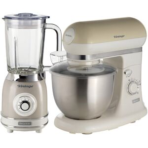 Ariete Vintage 1.5L Glass Jug Blender and 5.5L Stand Mixer Cream 52.7ml Ariete Vintage 1.5L Glass Jug Blender and 5.5L Stand Mixer Cream 52.7ml