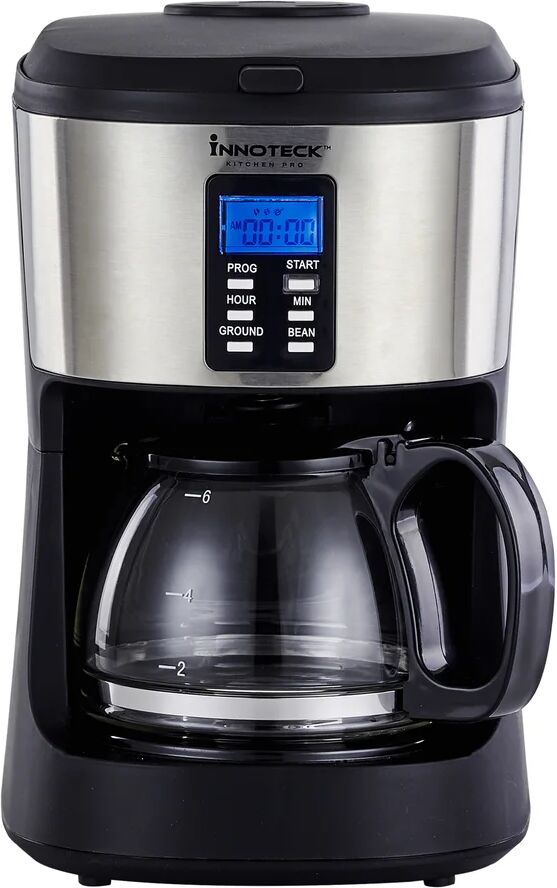 Innoteck Kitchen Pro Automatic Drip 0.75L Grind & Brew Coffee Maker black/brown/gray 27.0 H x 17.5 W x 25.0 D cm