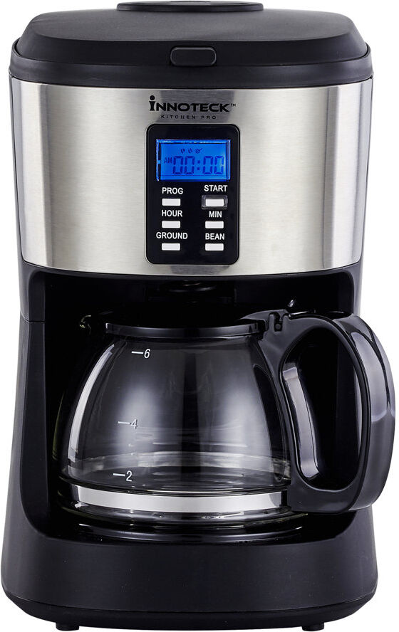 Innoteck Kitchen Pro Automatic Drip 0.75L Grind & Brew Coffee Maker Silver & Black 0.75L