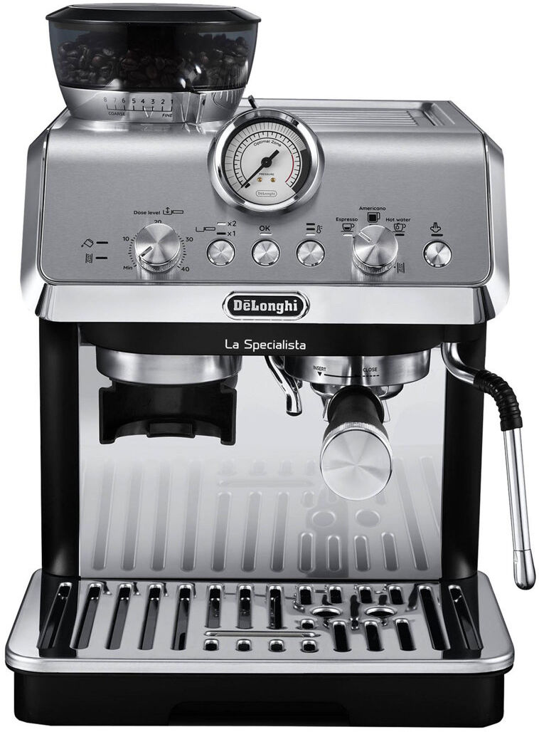 DeLonghi Specialista Arte Compact Manual Bean to Cup Espresso Coffee Machine Silver;Black 2L