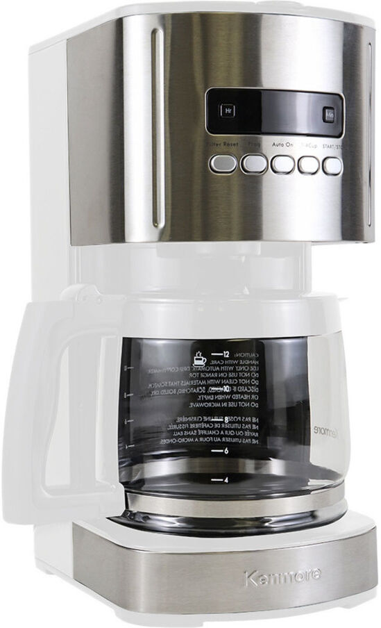 Kenmore Drip Coffee Maker Machine, 1.8L Filter Coffee Machine with Timer White 1.8L