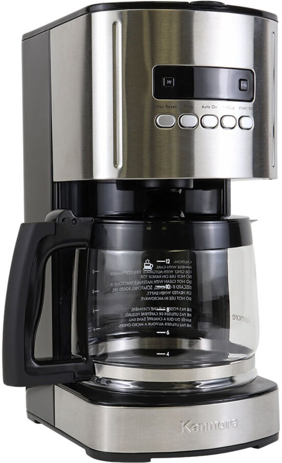 Kenmore Drip Coffee Maker Machine, 1.8L Filter Coffee Machine with Timer Black 1.8L