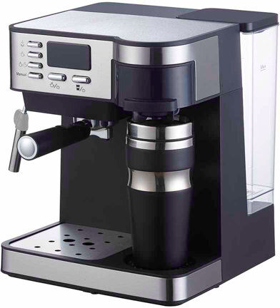 Symple Stuff Haverhill 1.2L Espresso & Coffee Machine Symple Stuff  - Size: 152.4cm H x 101.6cm W x 3.81cm D Symple Stuff Haverhill 1.2L Espresso & Coffee Machine Symple Stuff  - Size: 152.4cm H x 101.6cm W x 3.81cm D