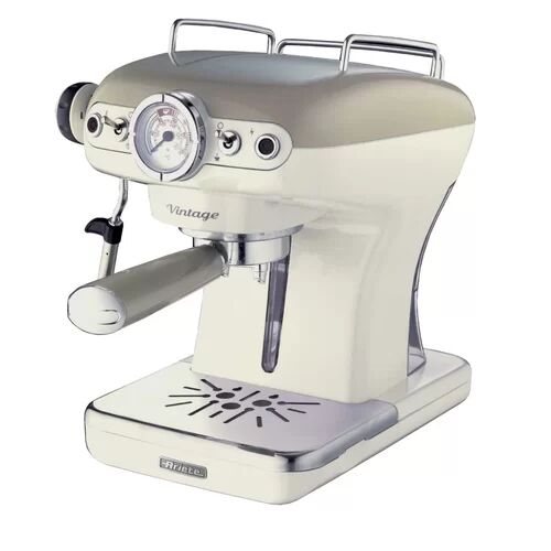 Ariete 2 Cup Semi-Automatic Espresso Machine Ariete Colour: Cream  - Size: 39cm H X 31cm W X 24cm D Ariete 2 Cup Semi-Automatic Espresso Machine Ariete Colour: Cream  - Size: 39cm H X 31cm W X 24cm D