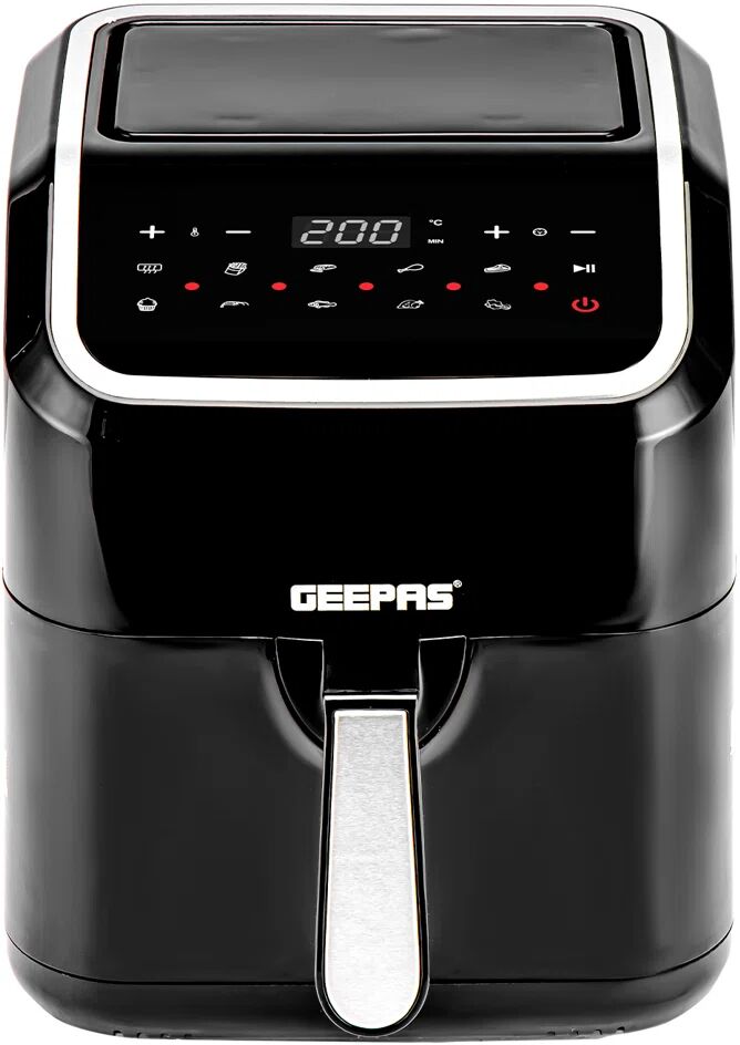 Geepas Vortex 5L Digital Air Fryer 10-In-1 Convection Air Fryer black 37.0 H x 32.0 W x 41.0 D cm