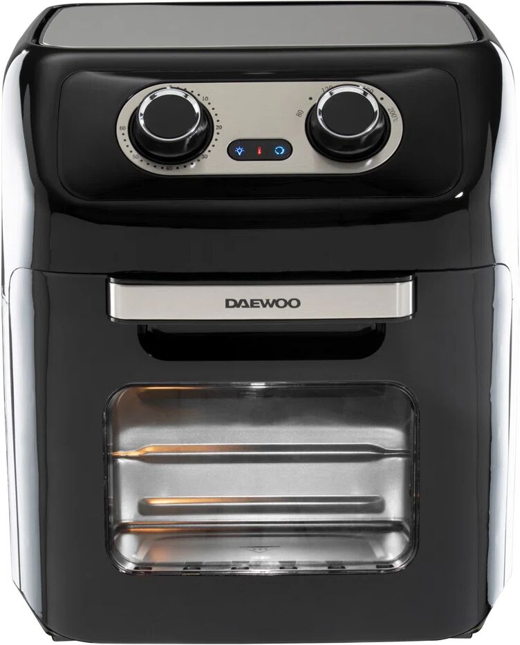 Daewoo 12 Litre Rotisserie Air Fryer Large Capacity Electric Oven black/gray 40.0 H x 37.2 W x 37.2 D cm