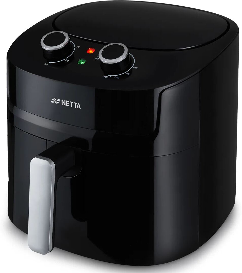 Netta Air Fryer 7.2l - Adjustable Temperature Control And Timer - Detachable Basket - Rapid Air Circulation - Healthier Oil-free Cooking At Home - 180 black 38.7 H x 31.9 W x 30.3 D cm