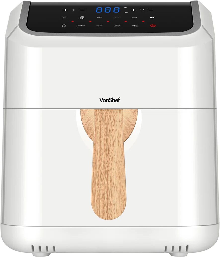 Vonshef Air Fryer 5l - Family Size, 10-in-1, Led Display, Healthy Oil-free Cooking, Nordic Design With Timer - Cream 32.0 H x 34.0 W x 27.0 D cm