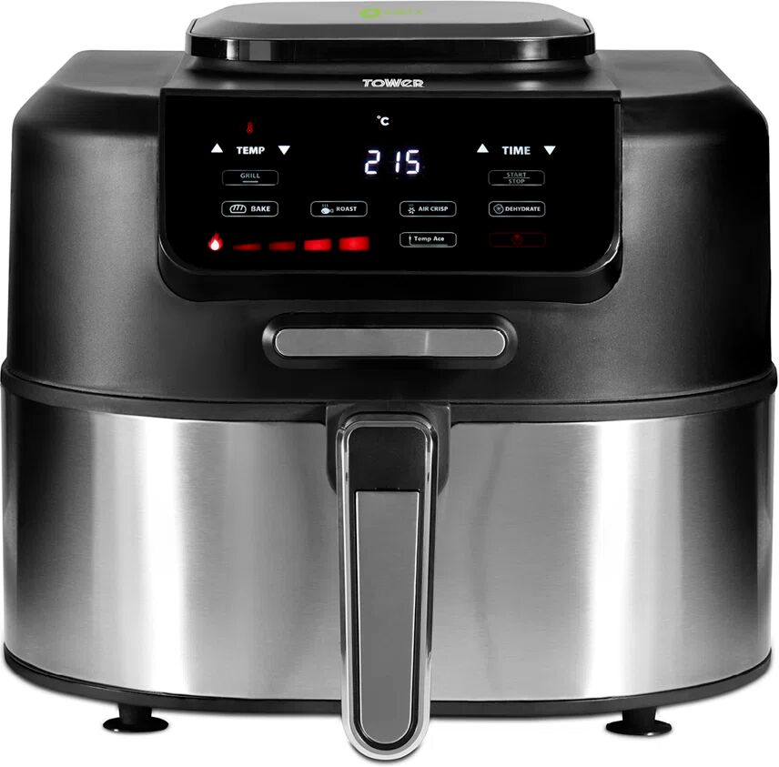 Tower T17131 Vortx 5 in 1 Air Fryer and Grill with Crisper, 5.6L, Black black