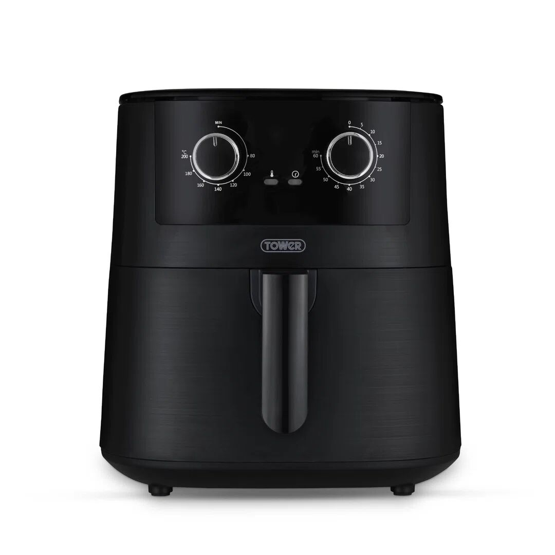 Tower Vortx 4.2L Manual Air Fryer with 60 Minute Timer, Indicator Lights, 1400W black 28.4 H x 34.6 W x 28.5 D cm