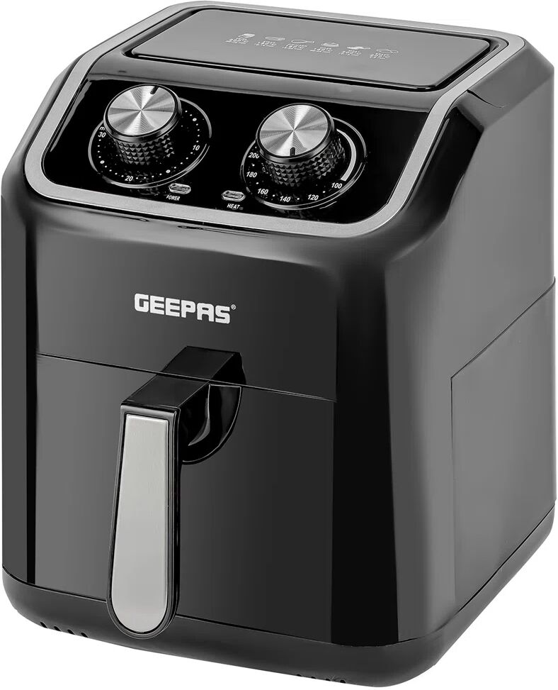 Geepas Vortex 5L Digital Air Fryer – Convection Air Fryer With LED Touchscreen, 30 Minutes Timer & Non-Stick Basket – Oil Free Toaster Oven, 2 Years W 37.0 H x 41.0 W x 31.0 D cm