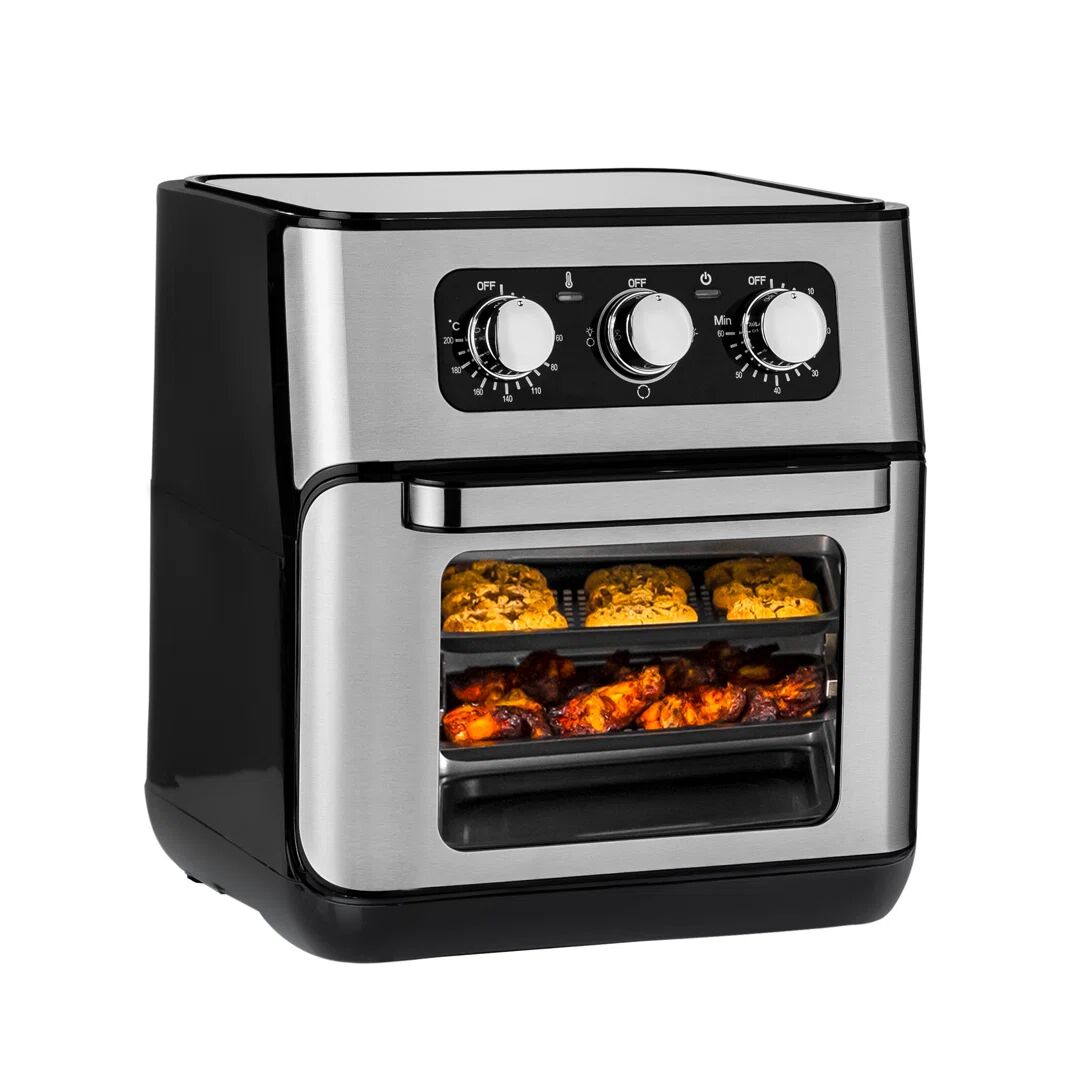 Innoteck 12L Air Fryer Oven black/gray 36.9 H x 33.6 W x 33.7 D cm