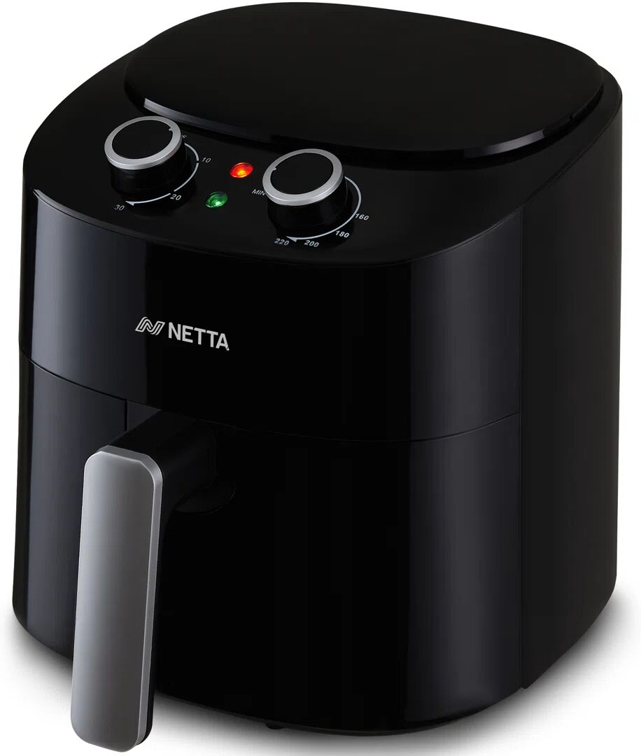 Netta 4.2l Air Fryer - Adjustable Temperature Control And Timer - Removable Shelf - Rapid Air Circulation - Healthier Oil-free Cooking At Home - 1300w black 34.0 H x 26.0 W x 27.0 D cm